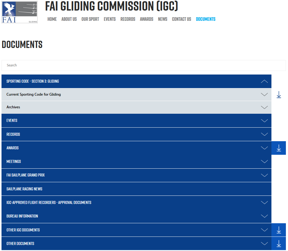 FAI IGC download page