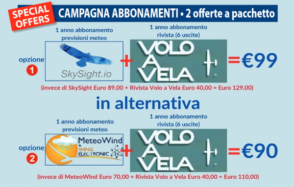 Offerta bundle campagna abbonamenti rivista Volo a Vela + SkySight