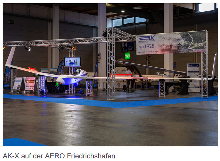 AK X glider at AERO 2023