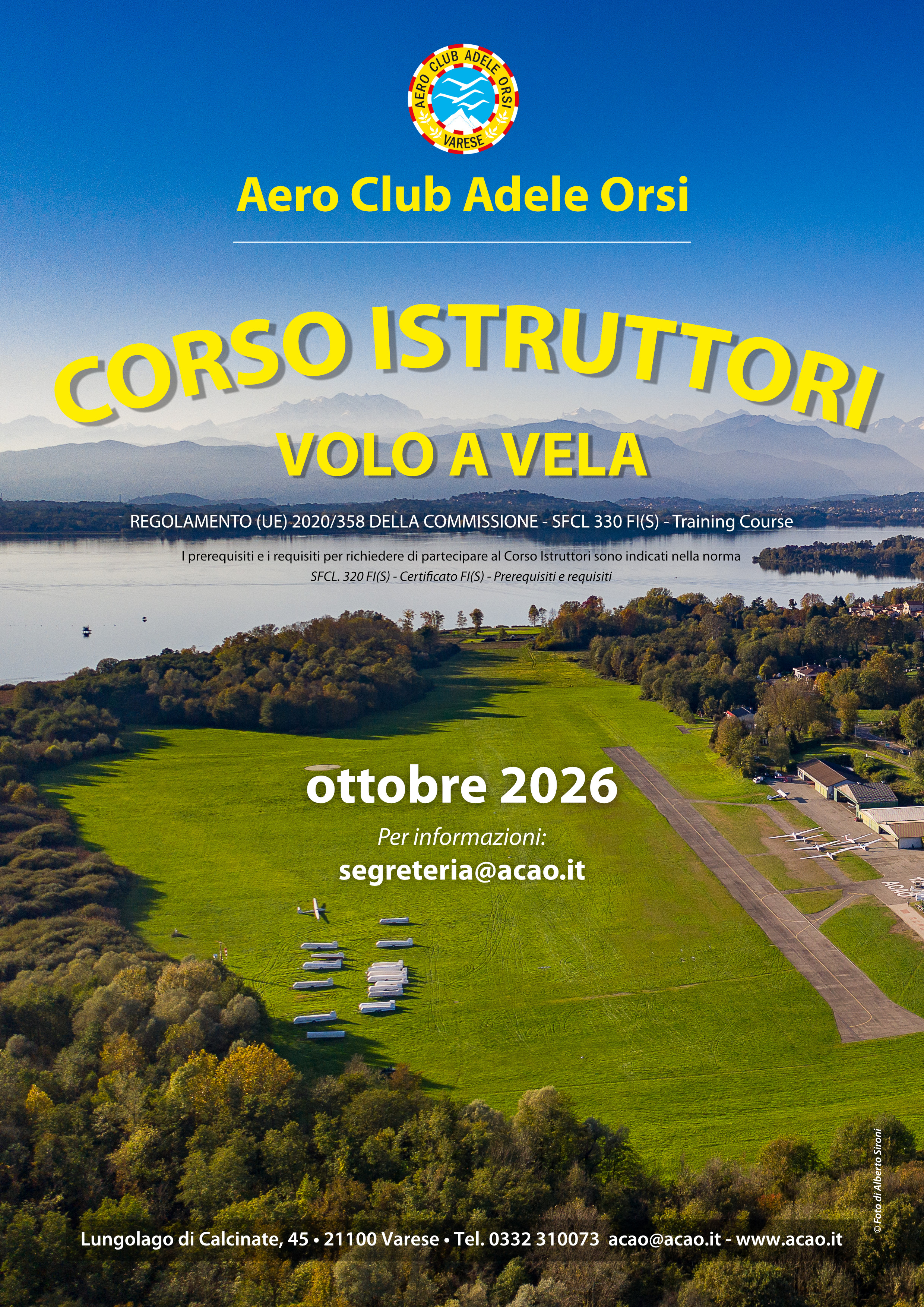 Corso Istruttori pagina pubblicitaria 2023