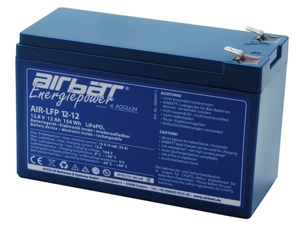 LiFePO4 Airbatt 12Ah supply battery