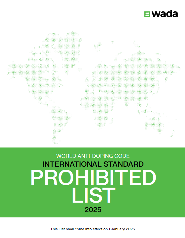 WADA 2025 Prohibited List cover